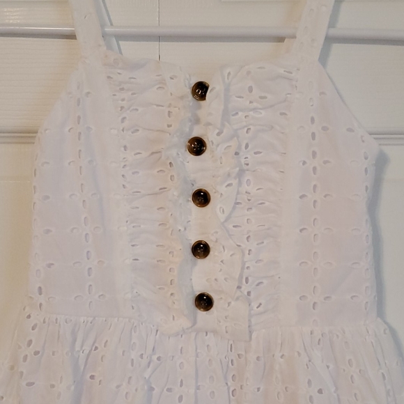 White Eyelet Cotton Dress - Picture 3 of 7